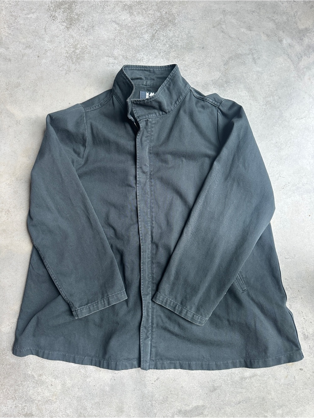 Women's A-Line Canvas Jacket in Navy/Dark Grey